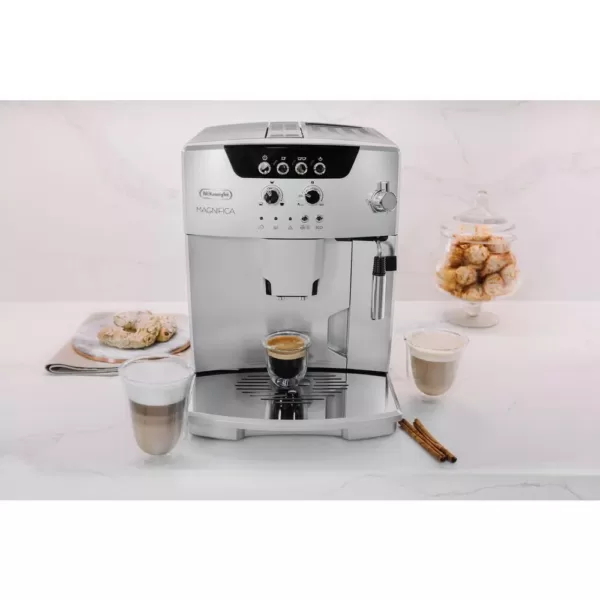 DeLonghi Magnifica Fully Automatic Stainless Steel Espresso Machine with Manual Cappuccino Maker System