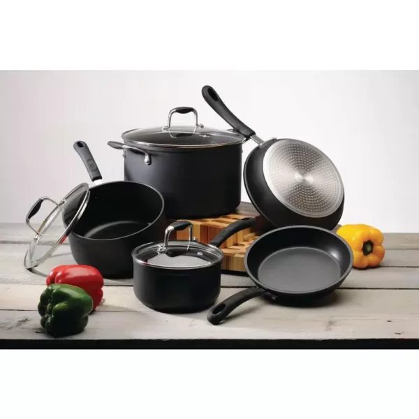 Ecolution Symphony 8-Piece Aluminum Nonstick Cookware Set in Slate