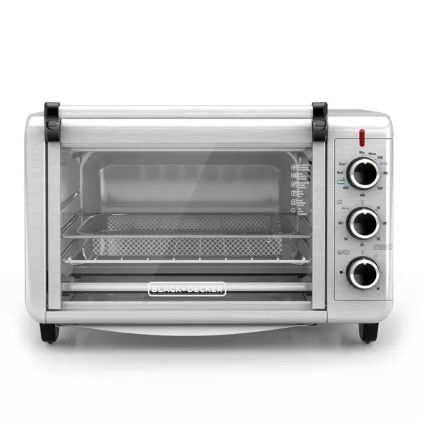 BLACK+DECKER Crisp 'N Bake 1500 W 6-Slice Stainless Steel Toaster Oven