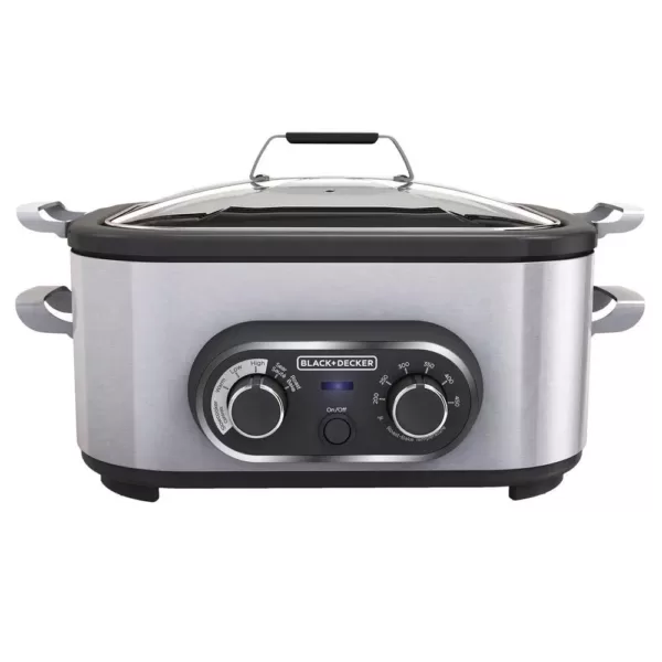 BLACK+DECKER 6.5 Quart Stainless Steel Slow Cooker