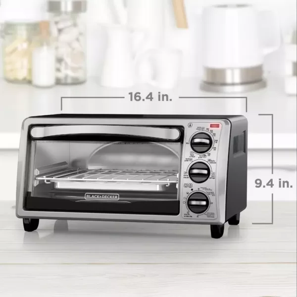 BLACK+DECKER 4-Slice Stainless Steel Toaster Oven