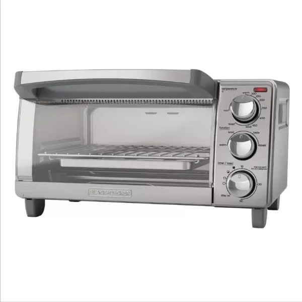 BLACK+DECKER 4-Slice Stainless Steel Toaster Oven