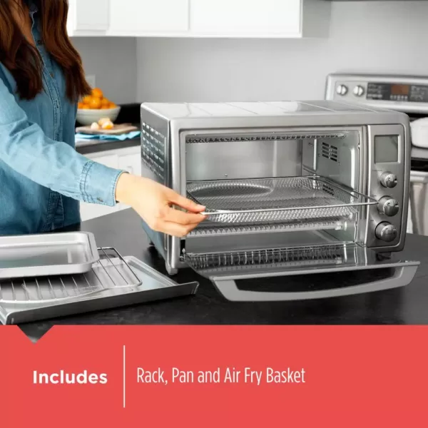 BLACK+DECKER Crisp 'N Bake 8-Slice Air Fry Toaster Oven No Preheat, Stainless