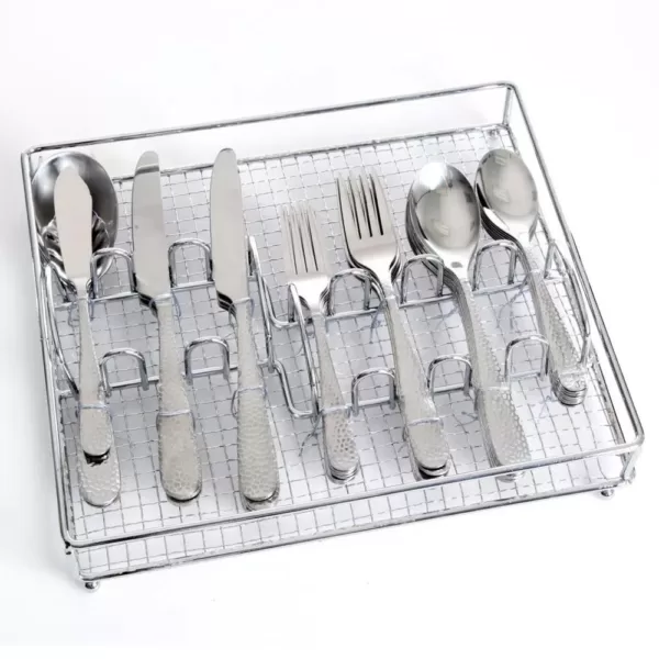 Gibson Home Hammered 46-Piece Stainless Steel Flatware Set (Service for 8)