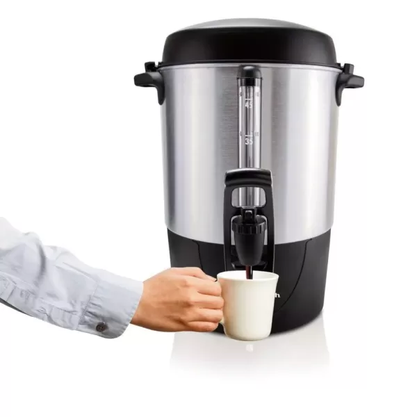 Hamilton Beach 45-Cup Fast Brew Stainless Steel with 1-Hand Dispensing Coffee Urn