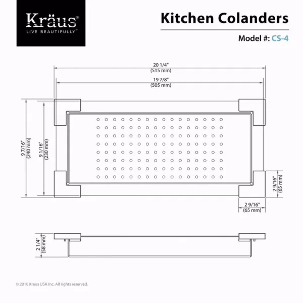 KRAUS Stainless Steel Colander