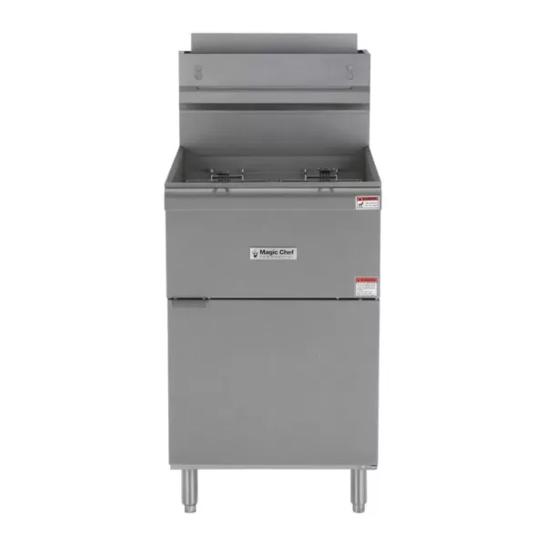 Magic Chef 52 Qt. Stainless Steel Commercial Natural Gas Fryer