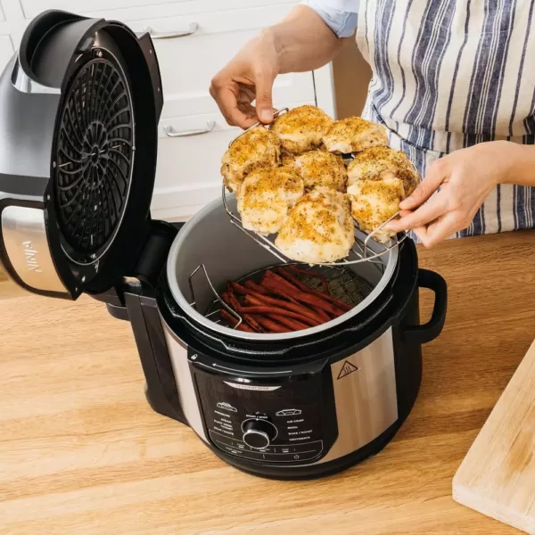 NINJA Foodi Deluxe 8 qt. Black Electric Pressure Cooker and Air Fryer