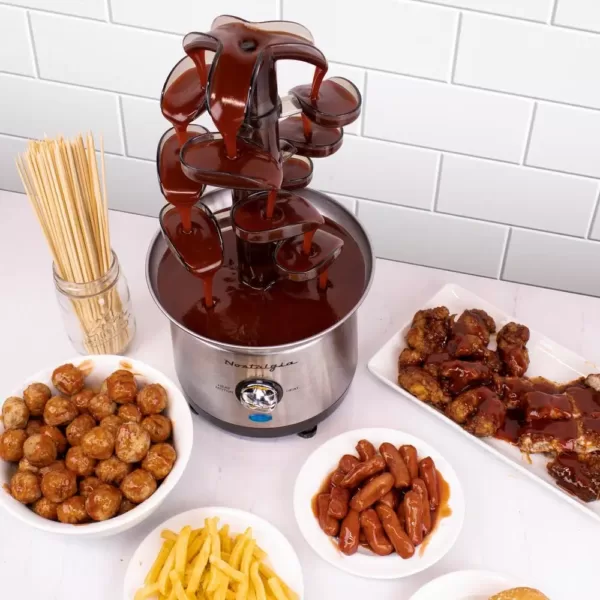 Nostalgia 3-Tier Stainless Steel Cascading Fondue Fountain