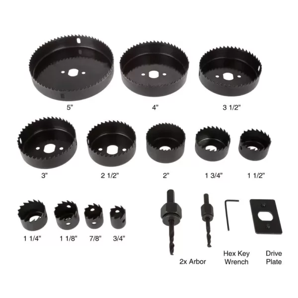 Stalwart 16-Piece Hole Saw Kit