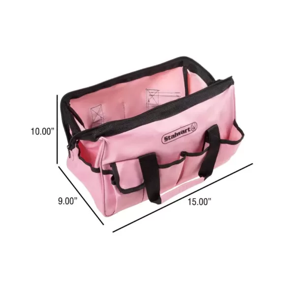 Stalwart Heat Treated Pink Tool Set with Carrying Bag (123-Piece )