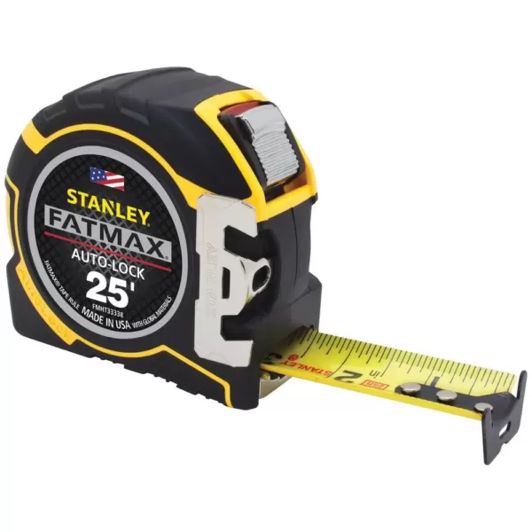 Stanley FATMAX 25 ft. x 1-1/4 in. Auto Lock Tape Measure with Bonus FATMAX 25 ft. x 1-1/4 in. Tape Measure