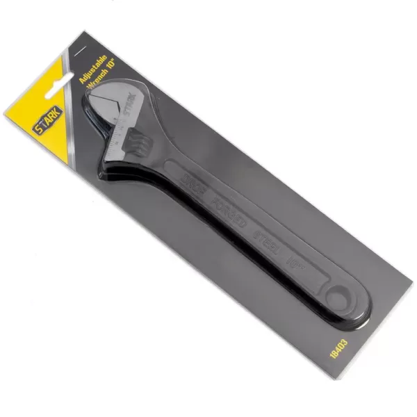 Stark 10 in. Slim Black Chrome Vanadium Steel Oxidized Finish Adjustable Wrench