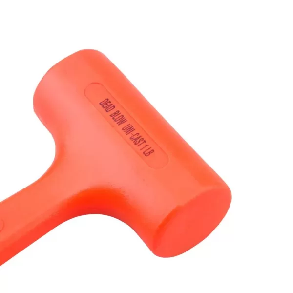 Steel Core 1 lb., 2 lbs., 3 lbs. 3-Piece Dead Blow Hammer Set in Neon Orange