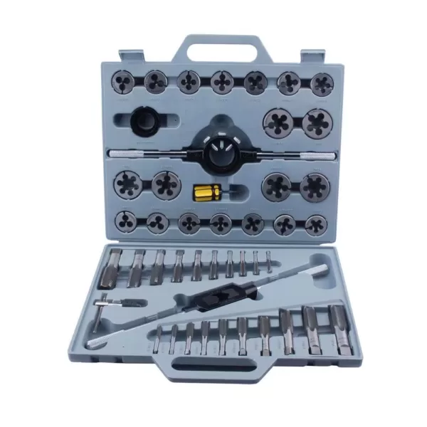 Steel Core Tungsten Steel Metric Tap and Die Set (45-Piece)