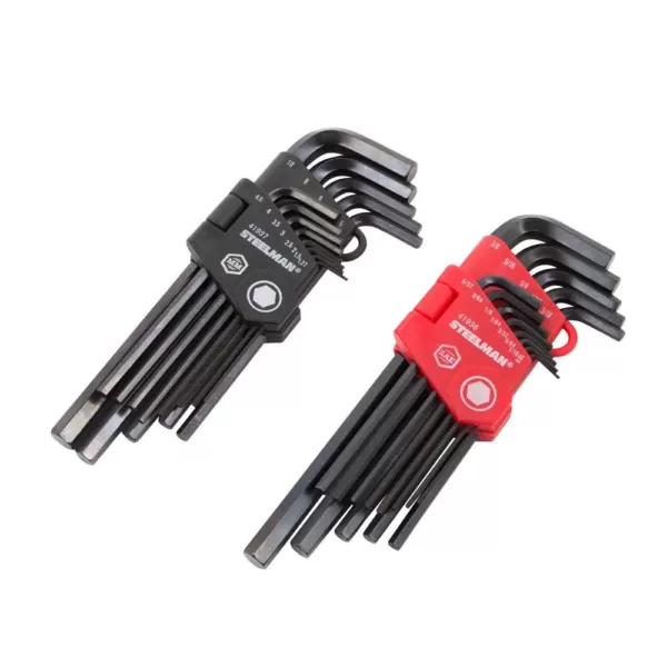 Steelman SAE / Metric Long Arm Hex Key Wrench Set (26-Piece)