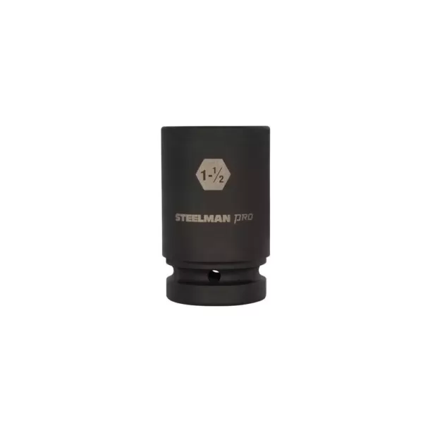 STEELMAN PRO 1 in. x 1-1/2 in. 6 Point Drive Impact Deep Socket