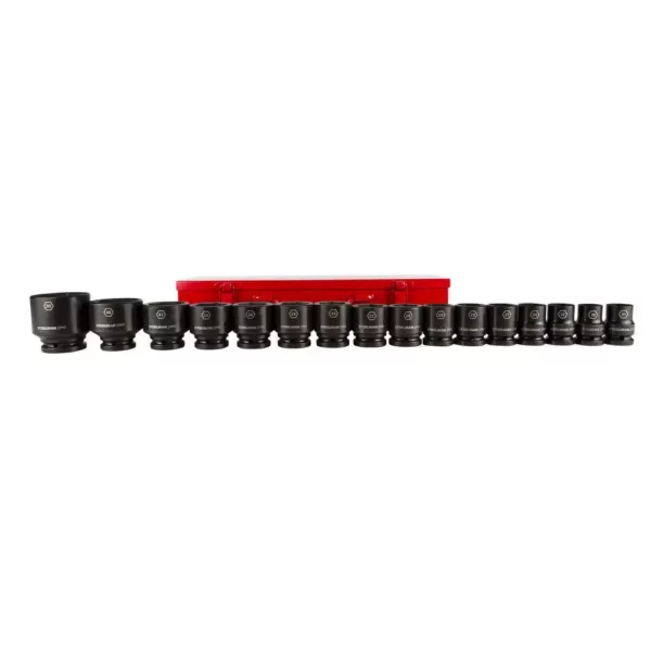 Steelman 3/4 in. Drive 6-Point Metric Impact Socket Set (16-Piece)