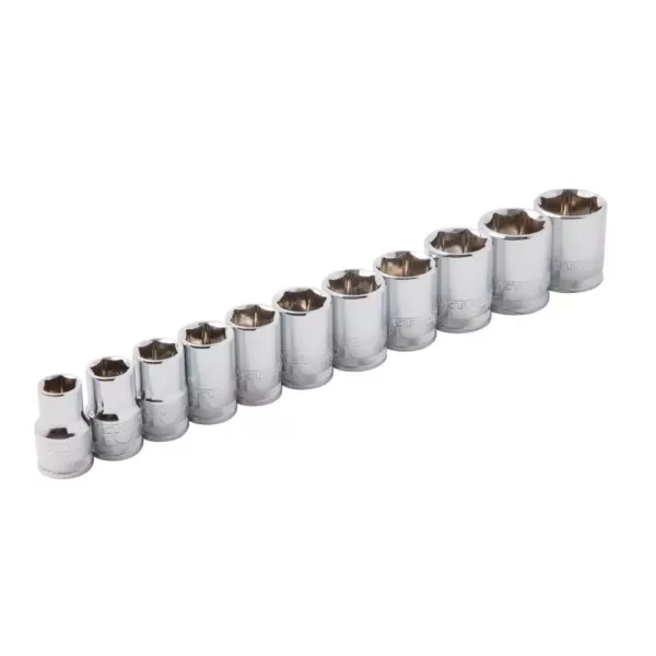 Steelman 3/8 in. Drive Metric 6-Point Chrome Socket Set (11-Piece)