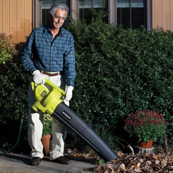 Sun Joe Leaf Blower Joe 200 mph 450 CFM 3-in-1 Electric Leaf Blower Vacuum and Leaf Shredder