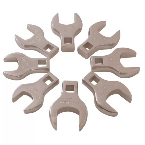 SUNEX TOOLS 1/2 in. Drive Jumbo Metric Crowfoot Wrench Set (8-Piece)