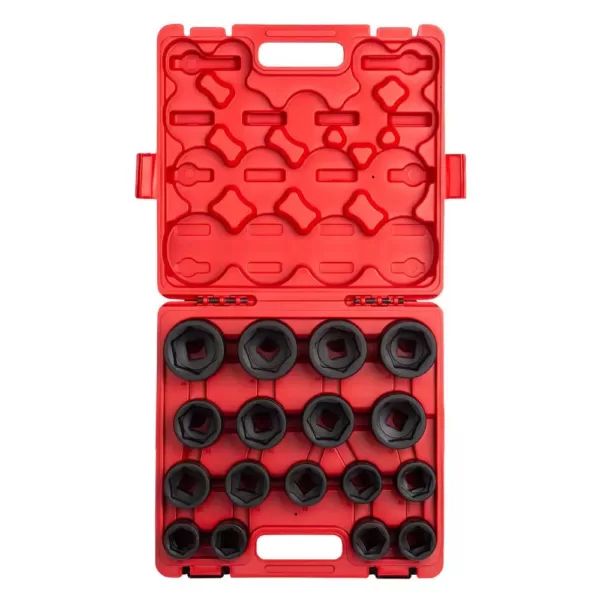 SUNEX TOOLS 3/4 in. Drive Heavy Duty Metric Impact Socket Set (17-Piece)