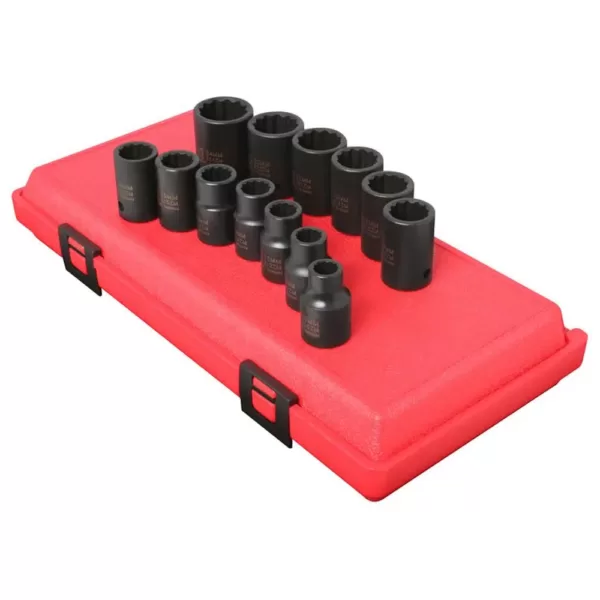 SUNEX TOOLS Socket Set Impact 1/2 in. Drive ST Drive MET 12-Point(13-Piece)