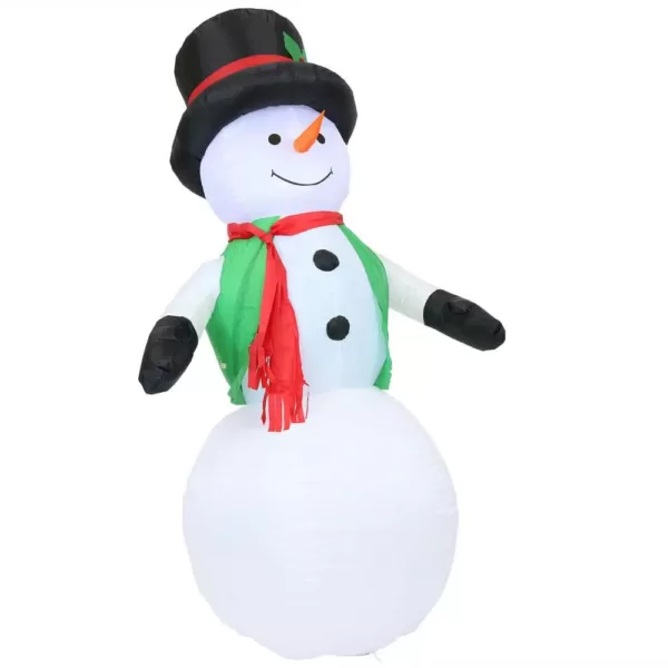 Sunnydaze Decor 6.8 ft. Holly Jolly Snowman Outdoor Inflatable Decoration