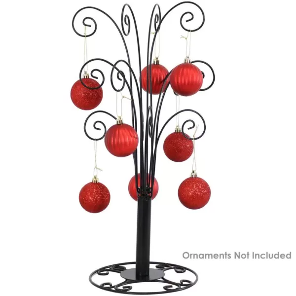 Sunnydaze Decor Gloria 20 in. Tall Black Metal Christmas Ornament Stand