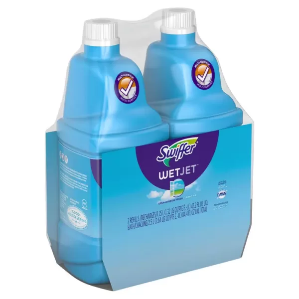 Swiffer WetJet 42 oz. Multi-Purpose Floor Cleaner Refill with Open Window Fresh Scent (2-Pack)