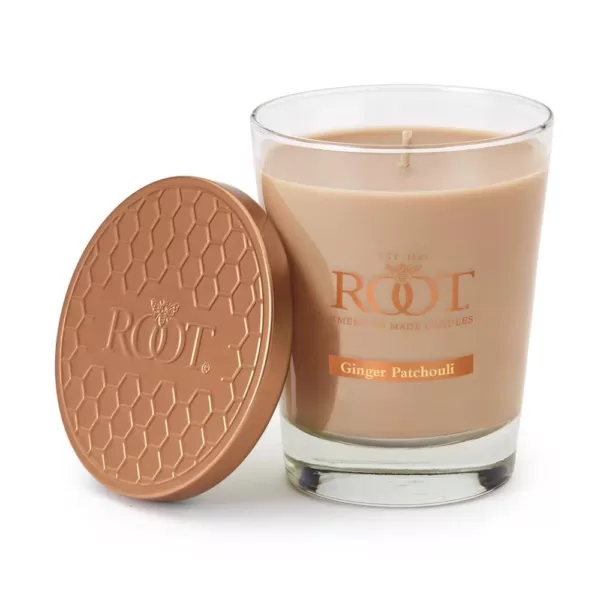 ROOT CANDLES Veriglass Ginger Patchouli Scented Filled Jar Candle