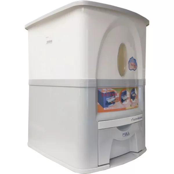 Tayama 33 lbs. Capacity Rice Dispenser in White