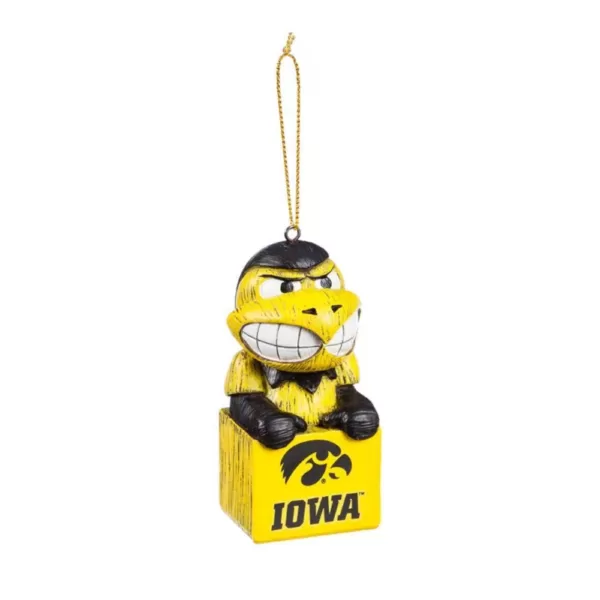 Team Sports America University of Iowa 1-1/2 in. NCAA Mascot Tiki Totem Christmas Ornament