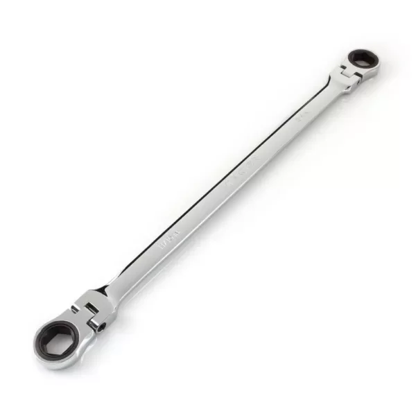 TEKTON 11/16 in. x 3/4 in. Extra Long Flex-Head Ratcheting Box End Wrench