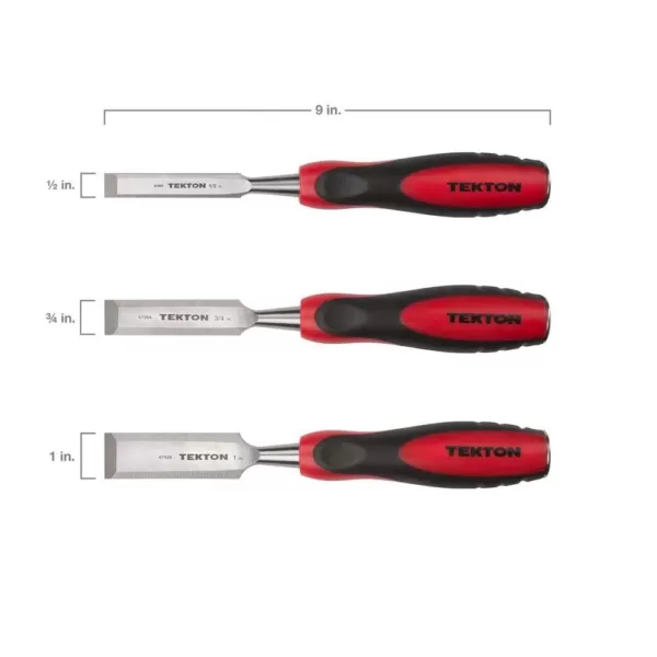 TEKTON Wood Chisel Set (3-Piece)