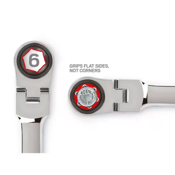 TEKTON 10 mm Flex-Head Ratcheting Combination Wrench