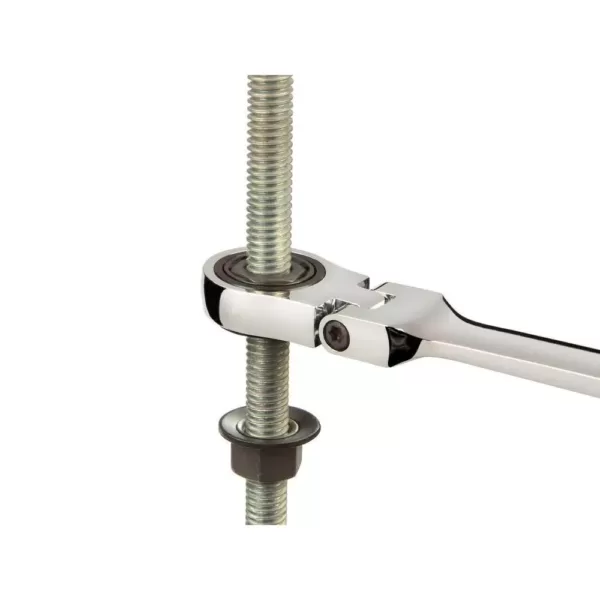 TEKTON 15 mm Flex-Head Ratcheting Combination Wrench