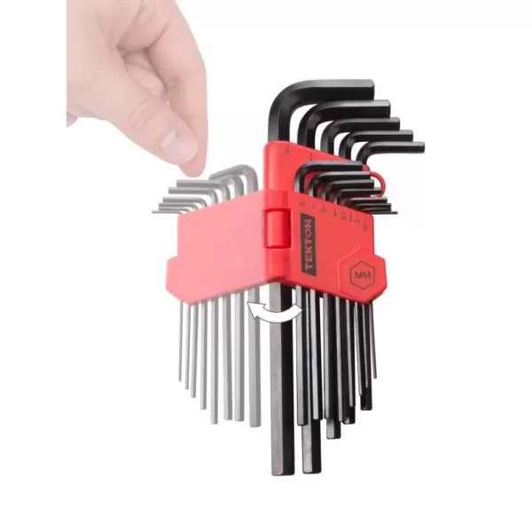 TEKTON 1.27-10 mm Long Arm Hex Key Wrench Set (13-Piece)