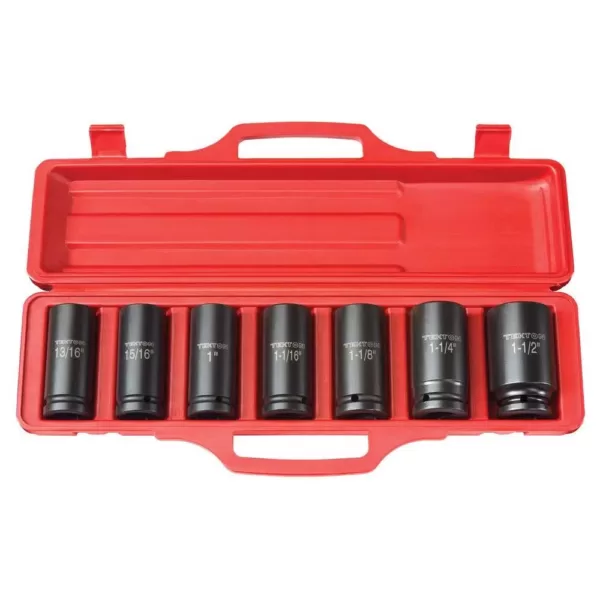 TEKTON 3/4 in. Drive 13/16 - 1-1/2 in. 6-Point Deep Impact Socket Set