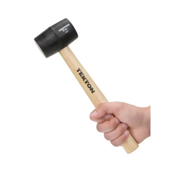 TEKTON 8 oz. Wood Handle Rubber Mallet