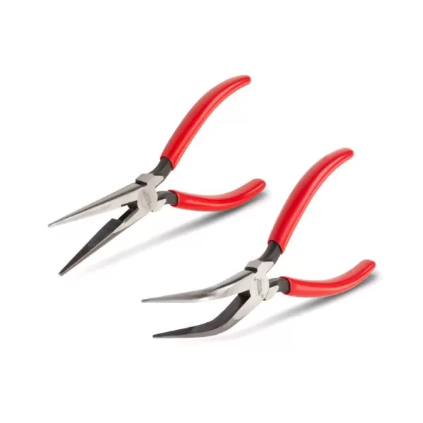 TEKTON Bent Nose, Long Nose Gripping Pliers Set (2-Piece)