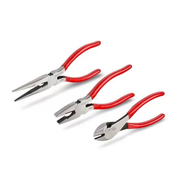 TEKTON Cutting, Lineman's, Long Nose Pliers Set (3-Piece)