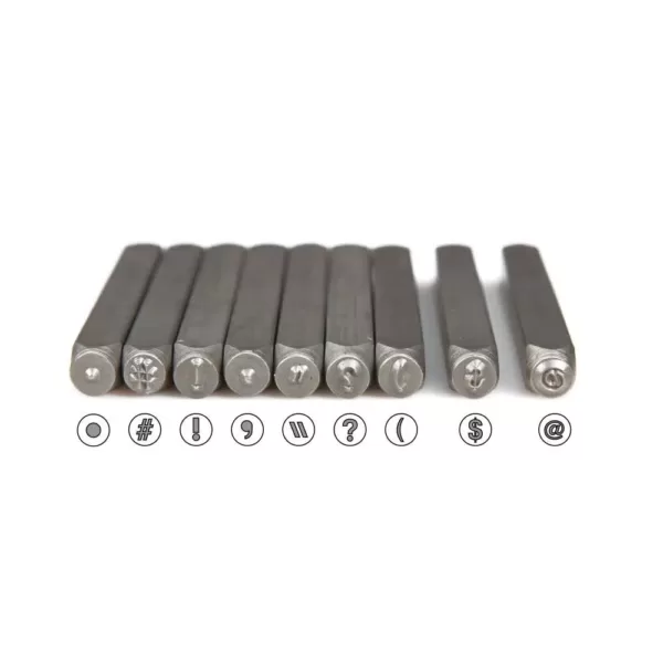 TEKTON 5/32 in. Punctuation Stamp Set (9-Piece)