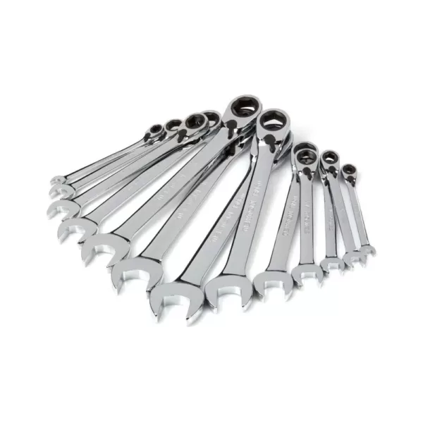 TEKTON 1/4 in. to 1 in. Reversible Ratcheting Combination Wrench Set Keeper (13-Piece)