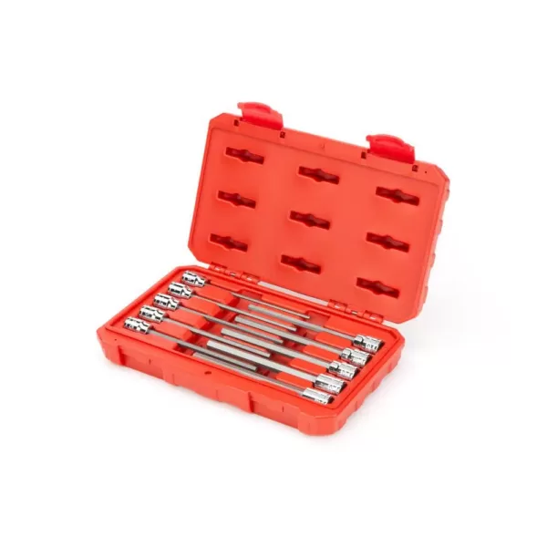 TEKTON 3/8 in. Drive Long Hex Bit Socket Set (10-Piece)