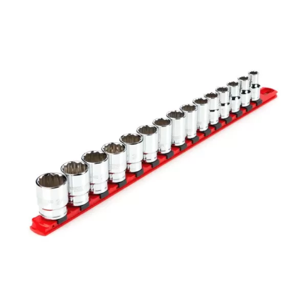 TEKTON 1/2 in. Drive 12-Point Socket Set (15-Piece)