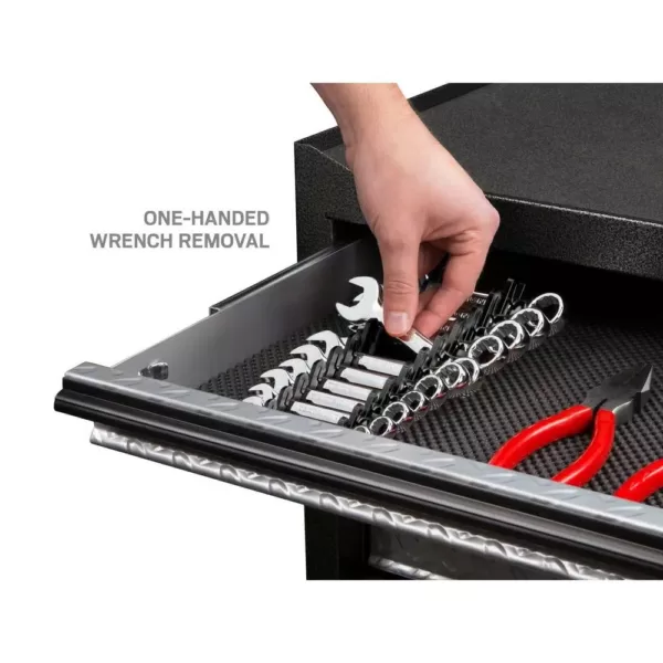 TEKTON 2.3 in. 12-Tool Store-and-Go Stubby Wrench Rack Keeper in Black