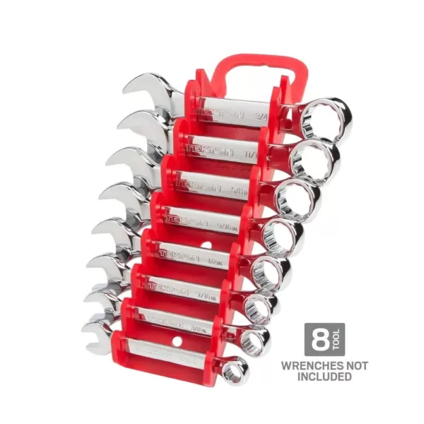 TEKTON 2.3 in. 8-Tool Store-and-Go Stubby Wrench Rack Keeper in Red