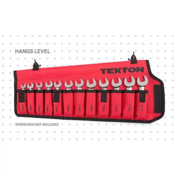 TEKTON 8 mm to 19 mm Stubby Combination Wrench Pouch (12-Tool)