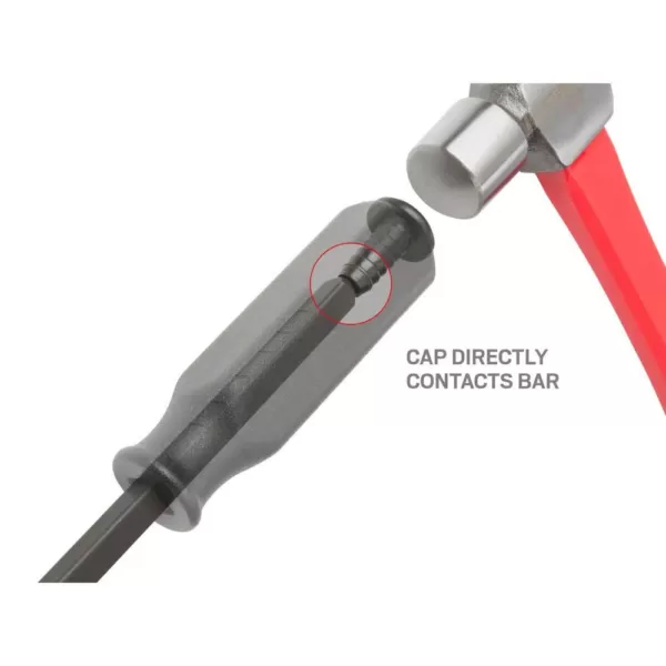 TEKTON 12 in. Angled Tip Handled Pry Bar with Striking Cap